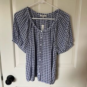 Madewell Puff Sleeve A-Line top - Washed Lavender